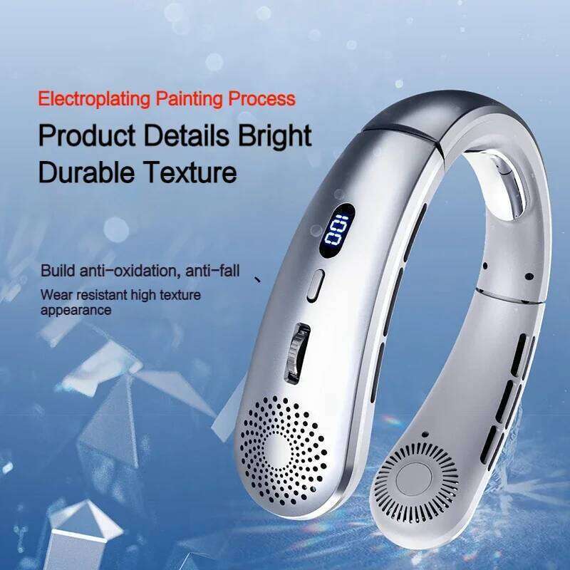 Neck Fan,Lightweight Wearable Low Noise 5 Speed Hands Free Fan, Hanging Headphone Design Sports Fan for Indoor & Outdoor