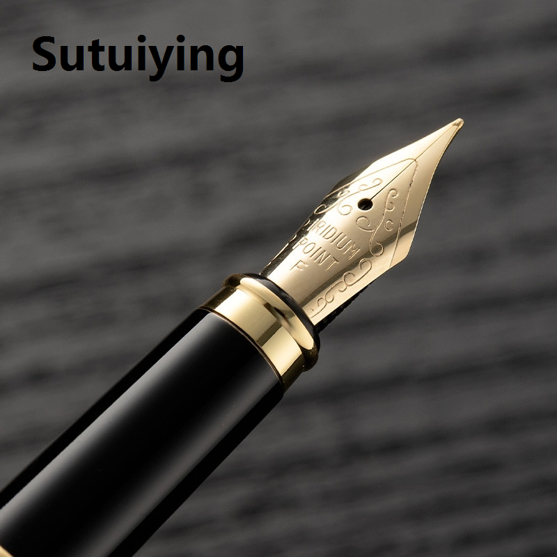 Sutuiying multi cleaning pen Golden Text Custom Engraving Fountain Pen Ink Gift School Supplies 2024 Stationery Men Luxury High Quality Writing Office MetalTool Sets