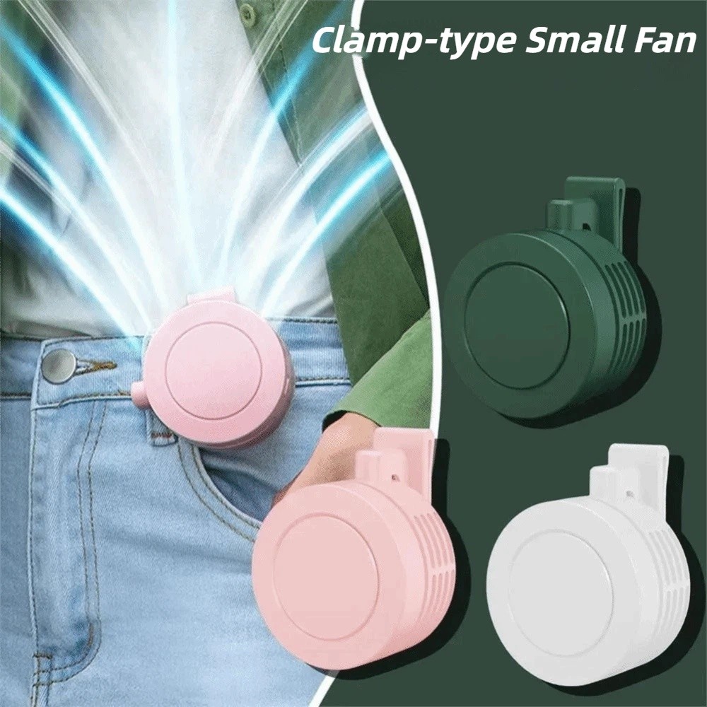 Easy Use Small Size Clip-on Fan Ultra Quiet High Air Flow Wearable Neck Fan Lightweight Design Powered Personal Cooling Fan Personal Use