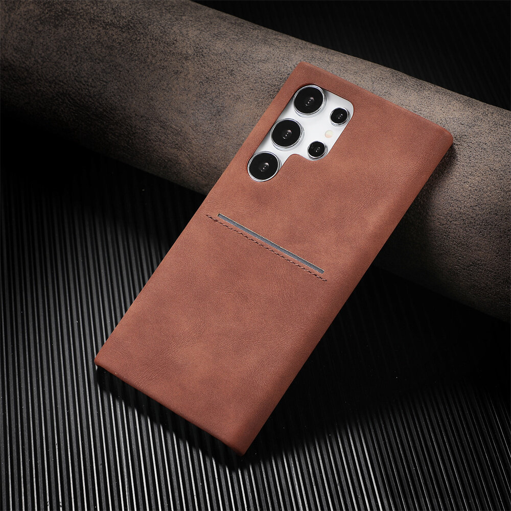 HODON Luxury Sheepskin Magnetic Phone Cases for Samsung S24 S23 Ultra Magsafe Case Wireless Charging Solid Color Business Cover