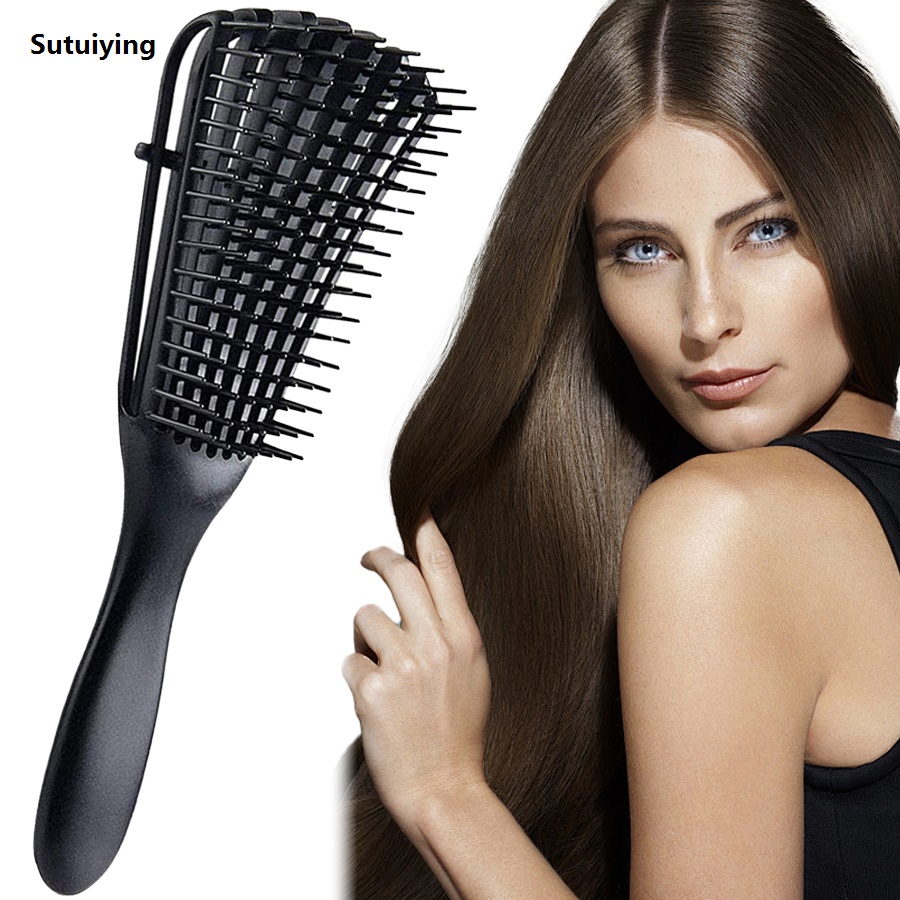 Sutuiying Detangling Hairbrush Easy Removes Long and Short Hair Knots Anti-static Sales promotion Scalp Massage Comb Relaxes Scalp Reduces Hair Breakage