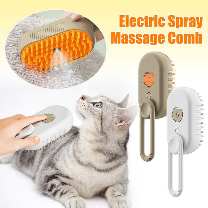 3 In1 Cat Dog Steamy Brush WIth Foldable Handle 360° Handle Rotation