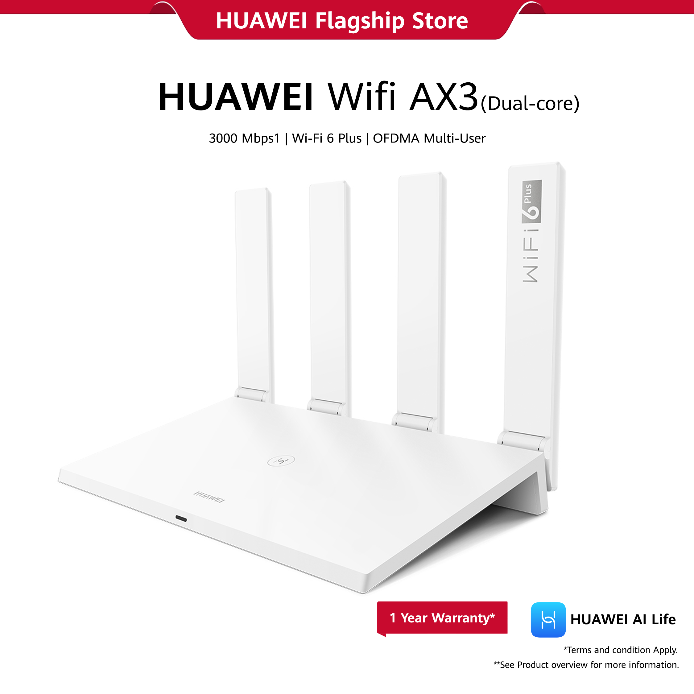 HUAWEI Wifi 6 Plus 3000 Mbps Router WS7100 Multi Router Mesh Networking