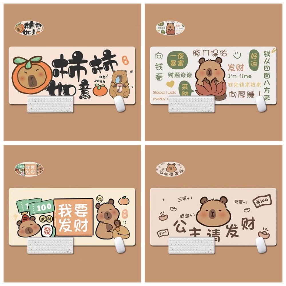 New Capybara Mouse Pad Non-Slip Cartoon Desk Pad Gaming Accessories Kawaii Writing Mat