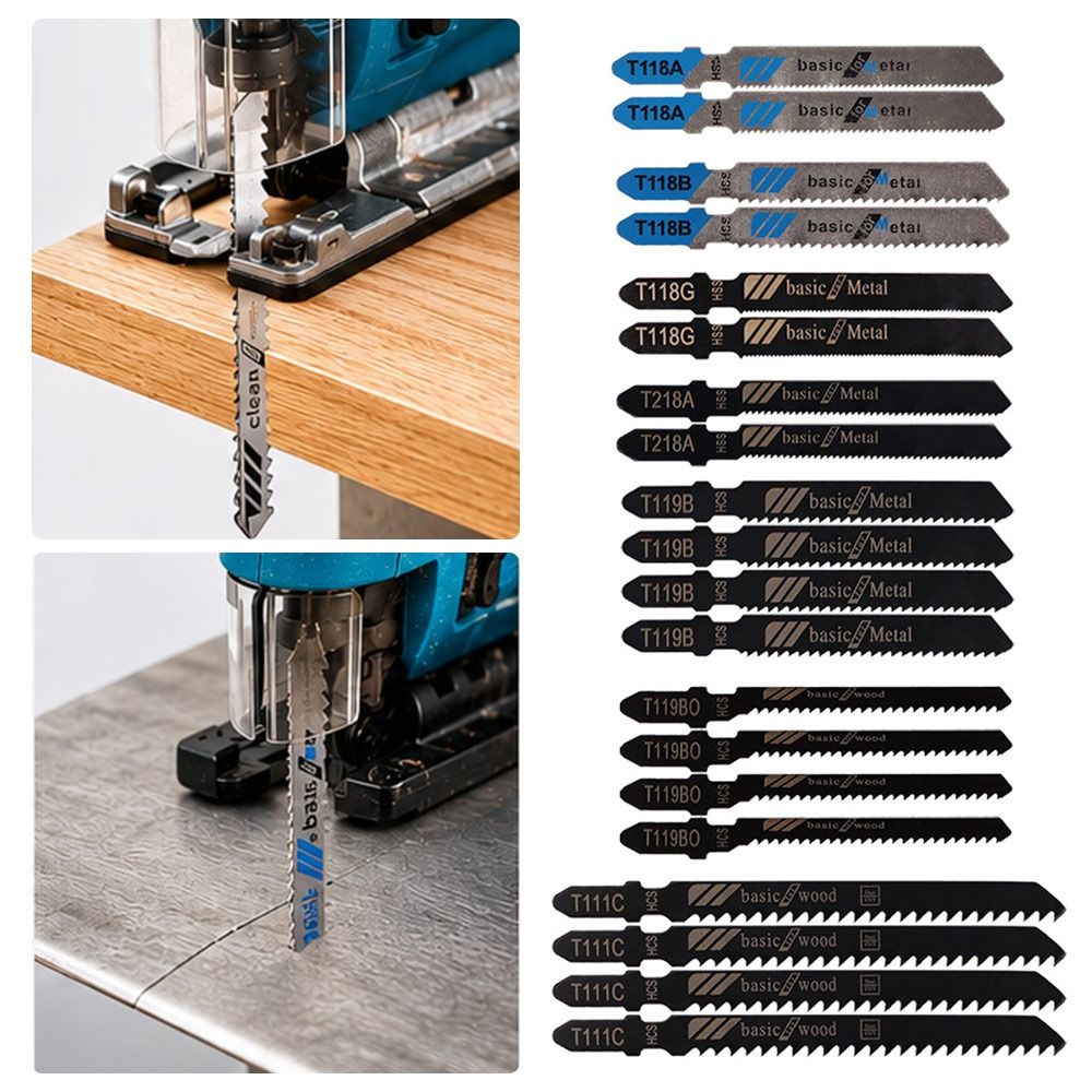 10/20PCS Universal Multi-Purpose Curve Saw Blade Set Fine Teeth Assorted Woodworking Blades Prevent Edge Collapse Coarse Teeth Cutting Blades Woodworking