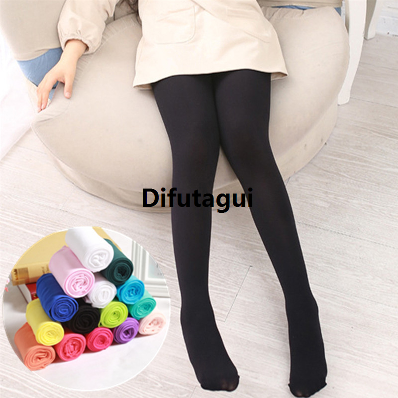 Difutagui Girls Tights For Kids Spring Summer Cotton Stretch Skinny Pantyhose Portable 3 6 8 10 12 14 Years Children Black Ballet Dance Stockings