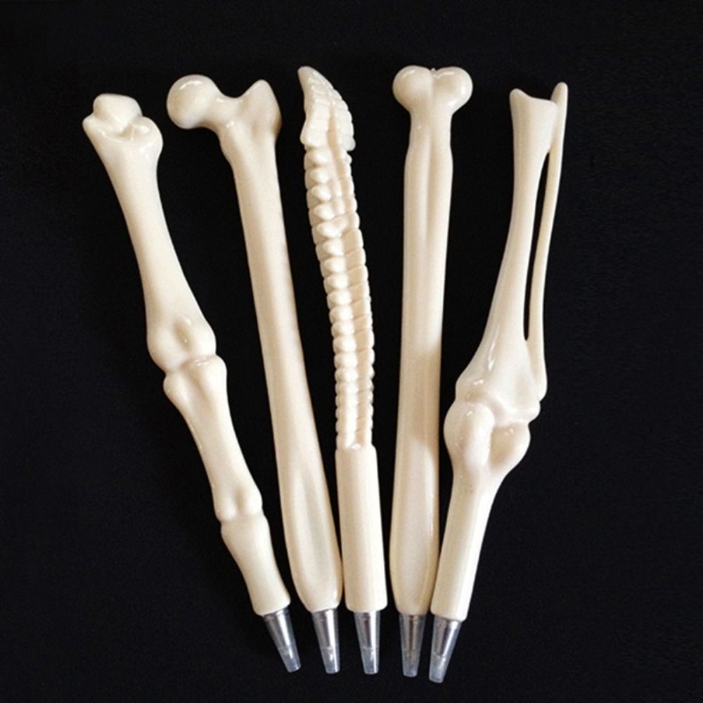 5/6PCS Funny High Quality Writing Tools Lifelike Bone Shape Gift Stationery Ballpoint Pen Neutral pen Gel Pen