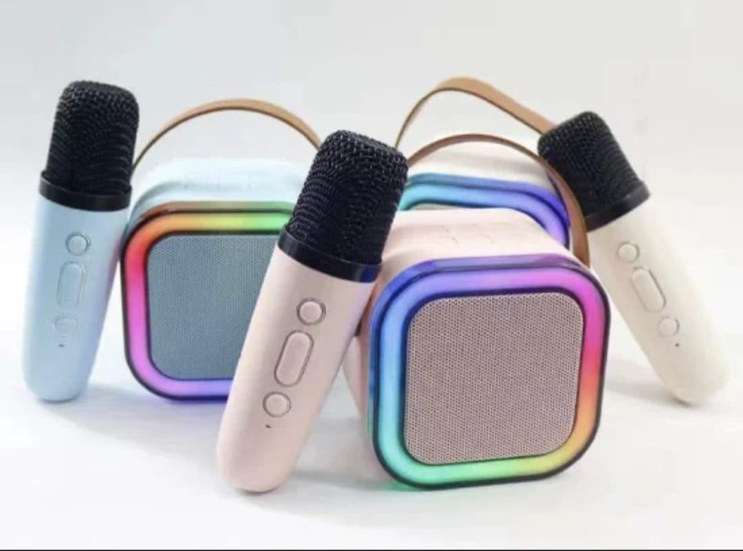 K12 Portable Karaoke Speaker with Wireless Microphone for Home Singing KTV