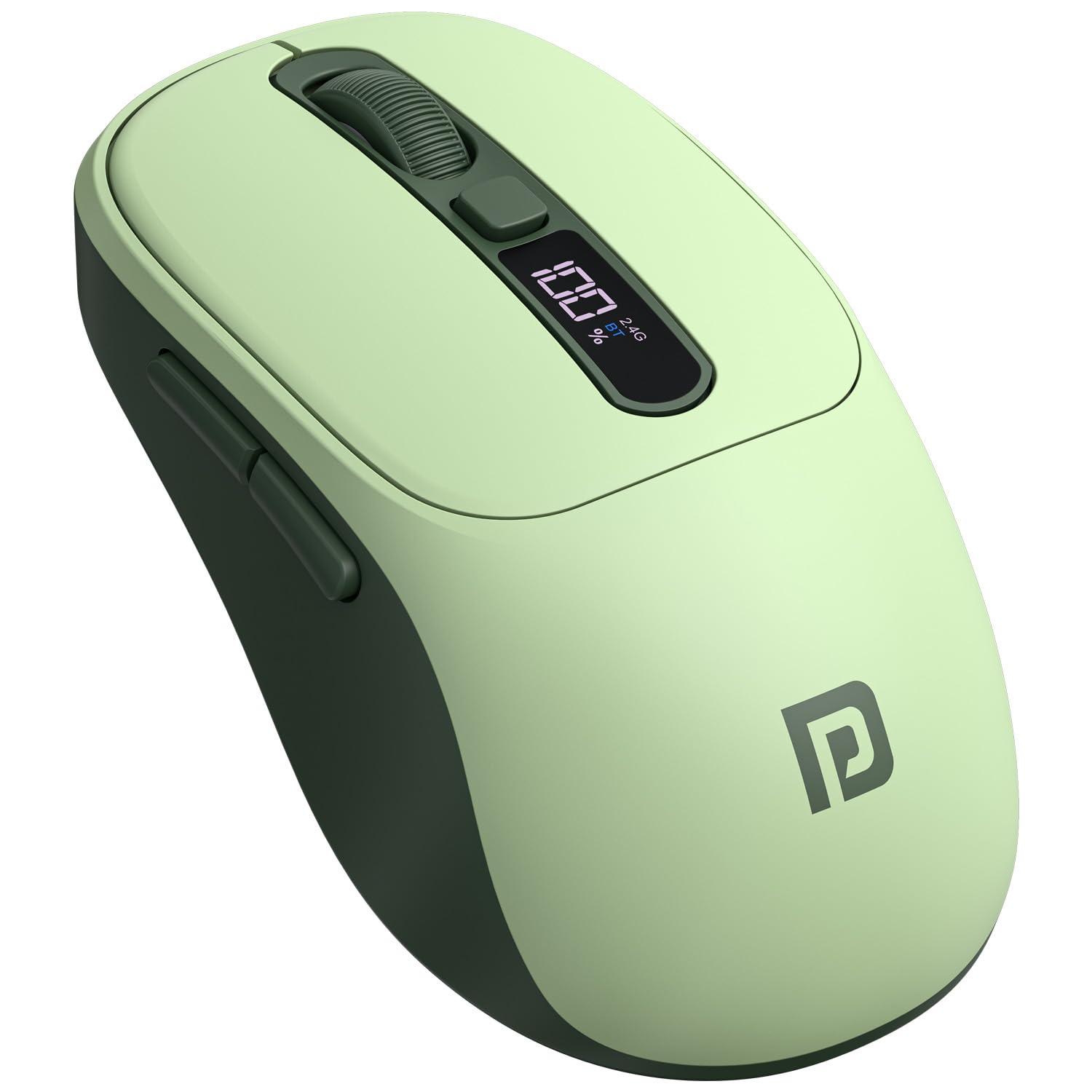 Portronics Toad 9 Wireless Bluetooth Mouse with Dual Wireless (BT + 2.4 GHz), Smart LED Display, Rechargeable Battery, Forward & Back Button, Multi-Device Pair, Upto 4800 Dpi Sensitivity