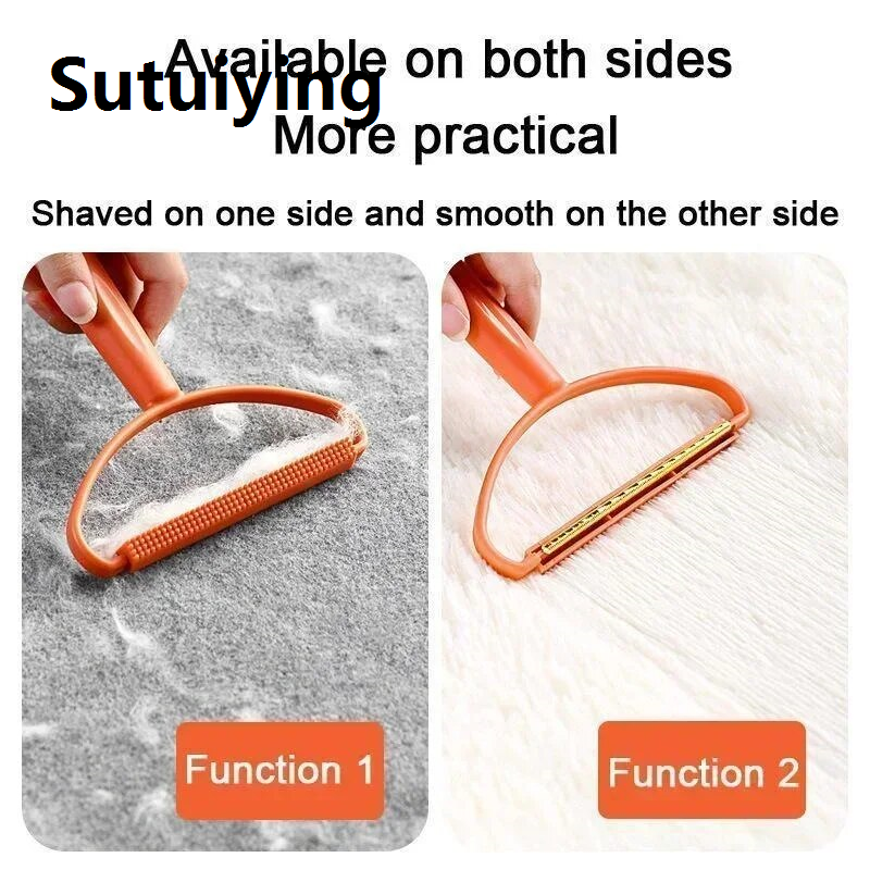 Sutuiying transparent bag Portable Hair Ball Double-sided Trimmer Hair Removal Device Clothing Sticky Pet Hair Remover Brush cleaning products