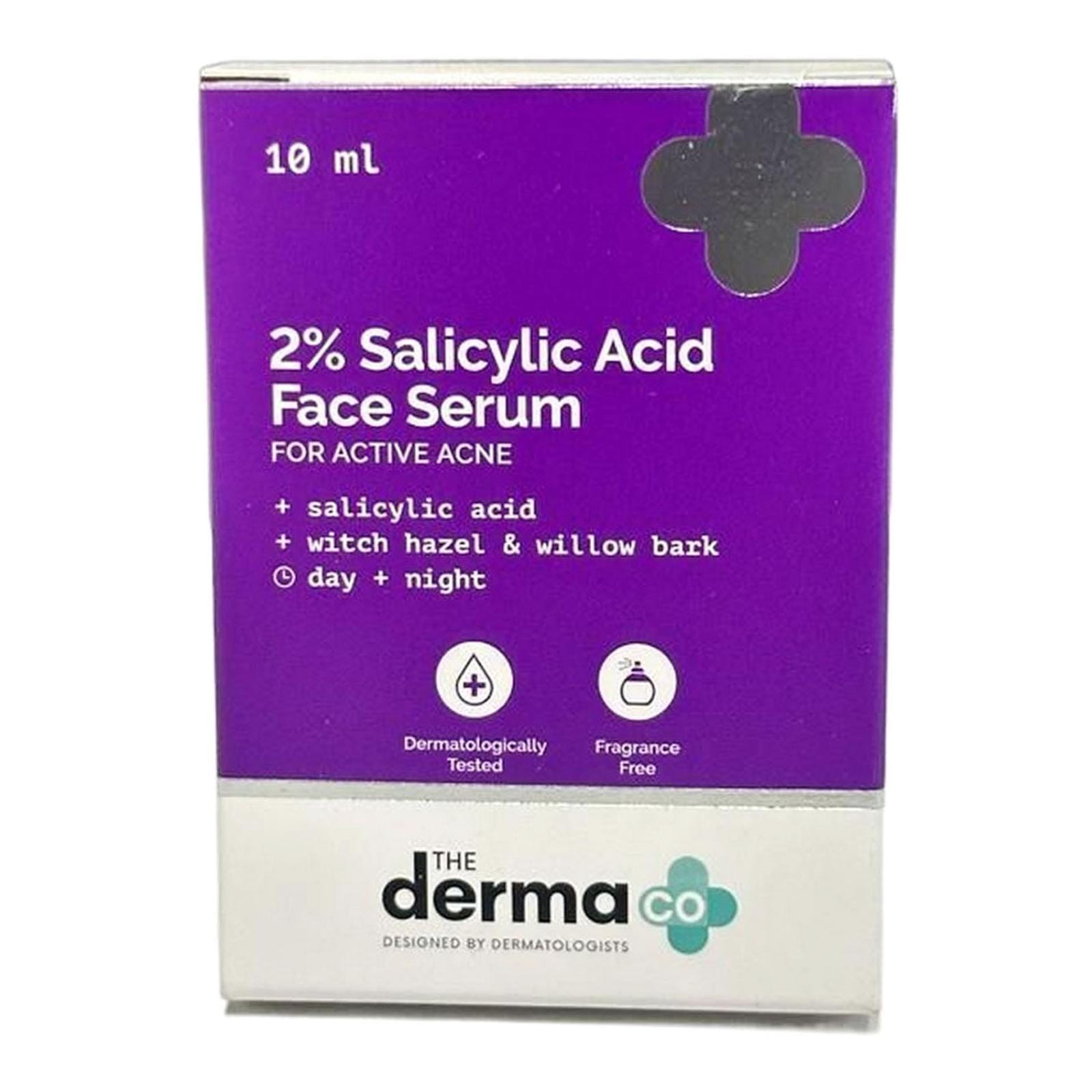 The Derma Co 2% Salicylic Acid Face Serum for Active Acne - 10 ml