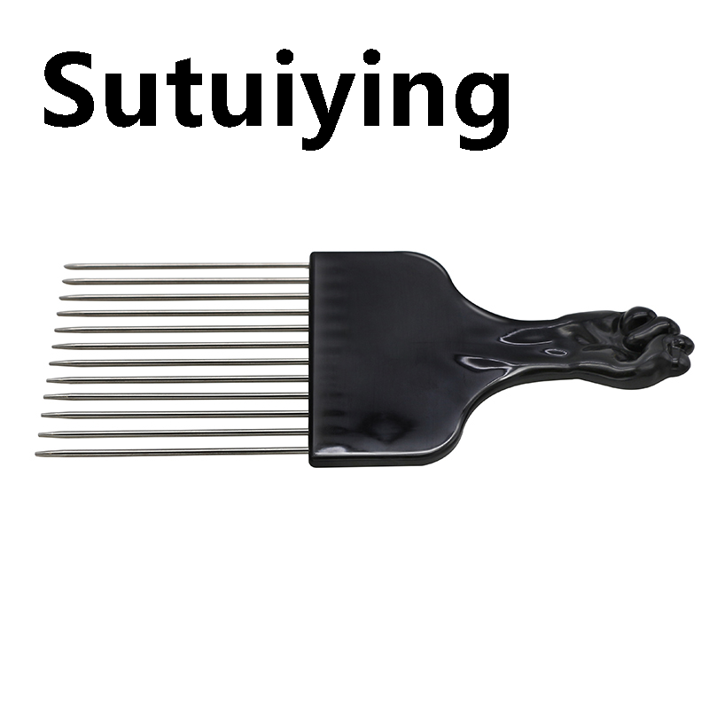 Sutuiying Black Men Afro Barber Curly Hair Fork Comb Twist Hair Brush Curling Bargain price Sponge Gloves Brush 2/4Pcs Set Hairdressing Styling Tools