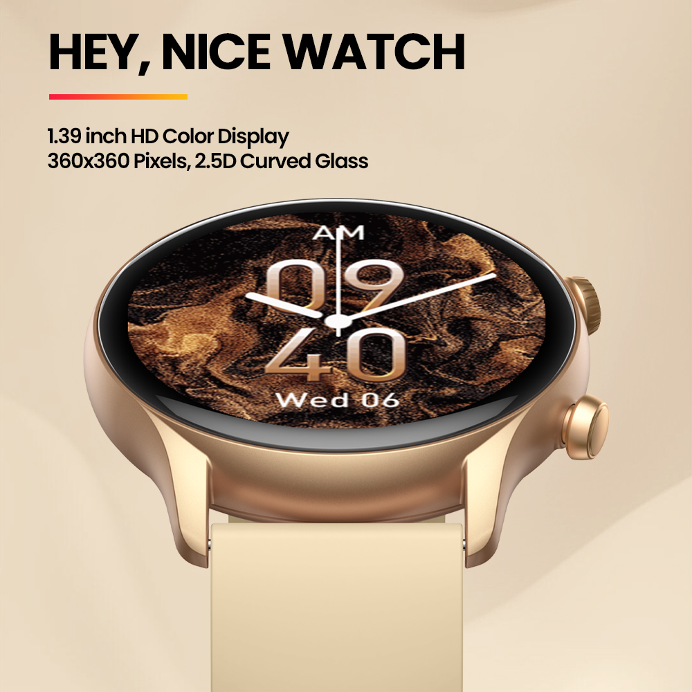 Linman New Zeblaze Btalk 3 Plus Voice Calling Smartwatch 1.39'' L2025 arge HD Color Display Health Monitoring Sports Smart Watch