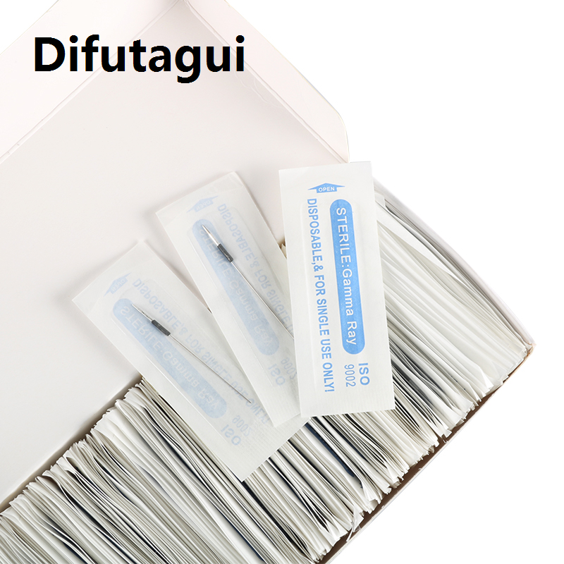 Difutagui High Quality 100X Microblading 5R Needle Disposable Sterilized Tattoo Needles For Permanent Makeup Machine Professional Eyebrow Makeup Needle