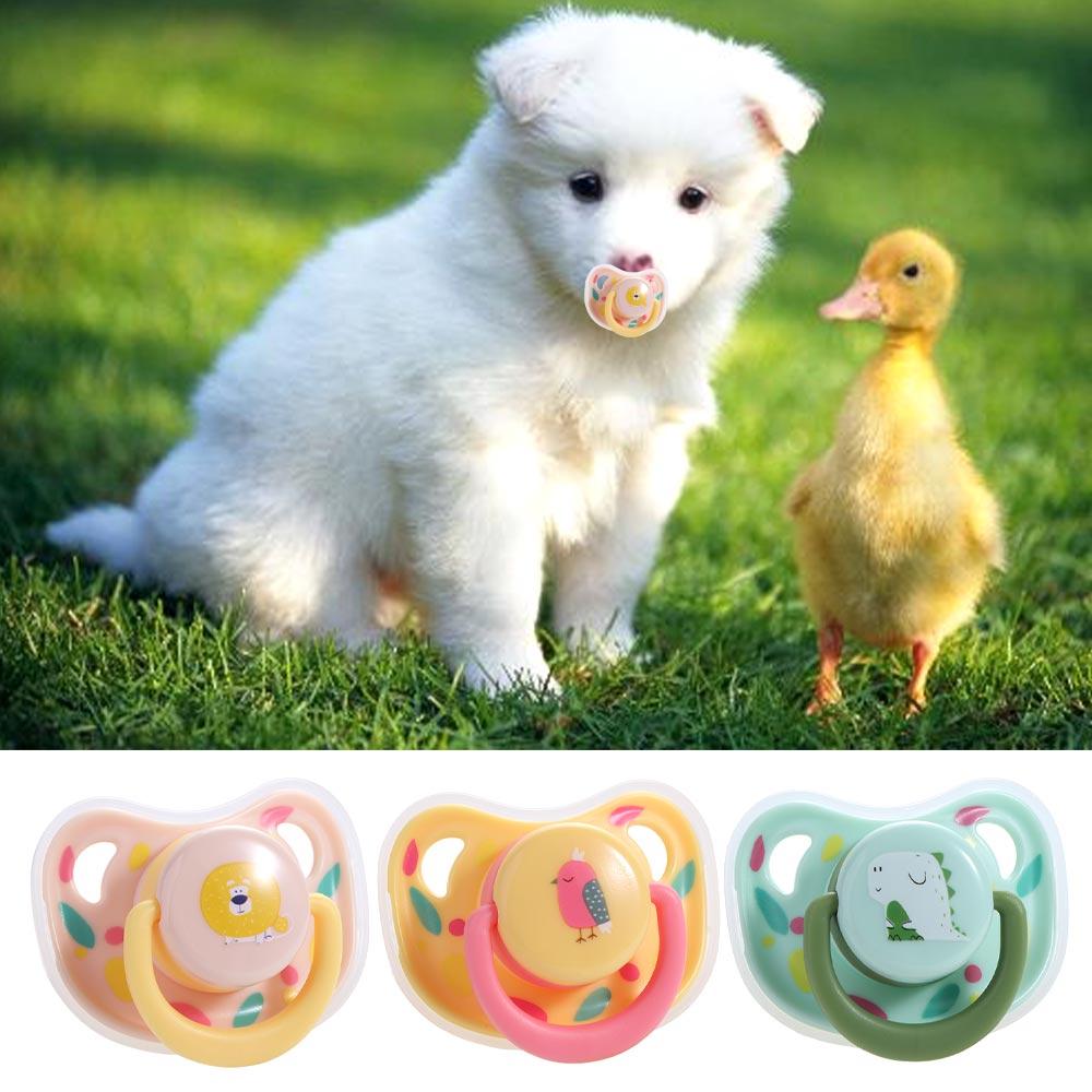 Silicone Pacifier Dog Toy Bite Resistant Pet Silicone Pacifier Soft Chewing Pacifier Dogs Toys Pet Calming Pacifier Cat Pacifier Silicone Clean Puppy Toys Relieve Boredom