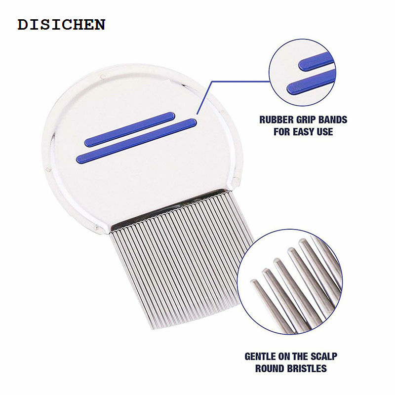 DISICHEN 2025 New Stainless steel terminator lice comb children's hair removal headdress super density teeth removal lice comb no lice dog brushes