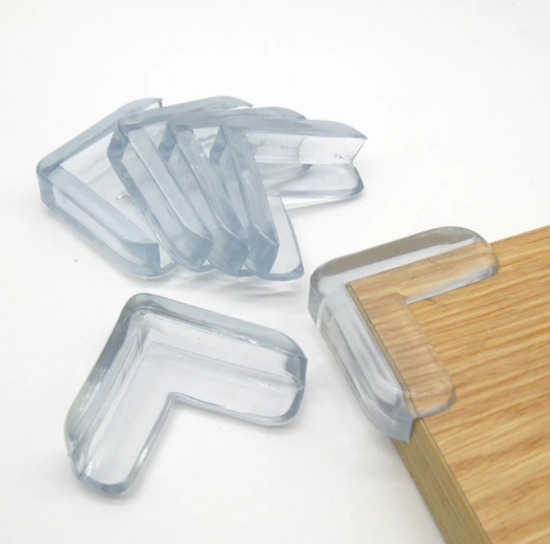 Cute Baby Silicone Safety L Shape Transparent Protector Table Corner Anti-collision Edge Guards Cover for Infant Safety