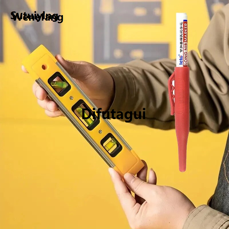 Difutagui Wenefang Sutuiying 2PCS High Precision Mud Level With Mini Multifunctional Water Bargain price High Quality Profesional Level Aluminum Alloy Thickened Horizontal Guiding Ruler