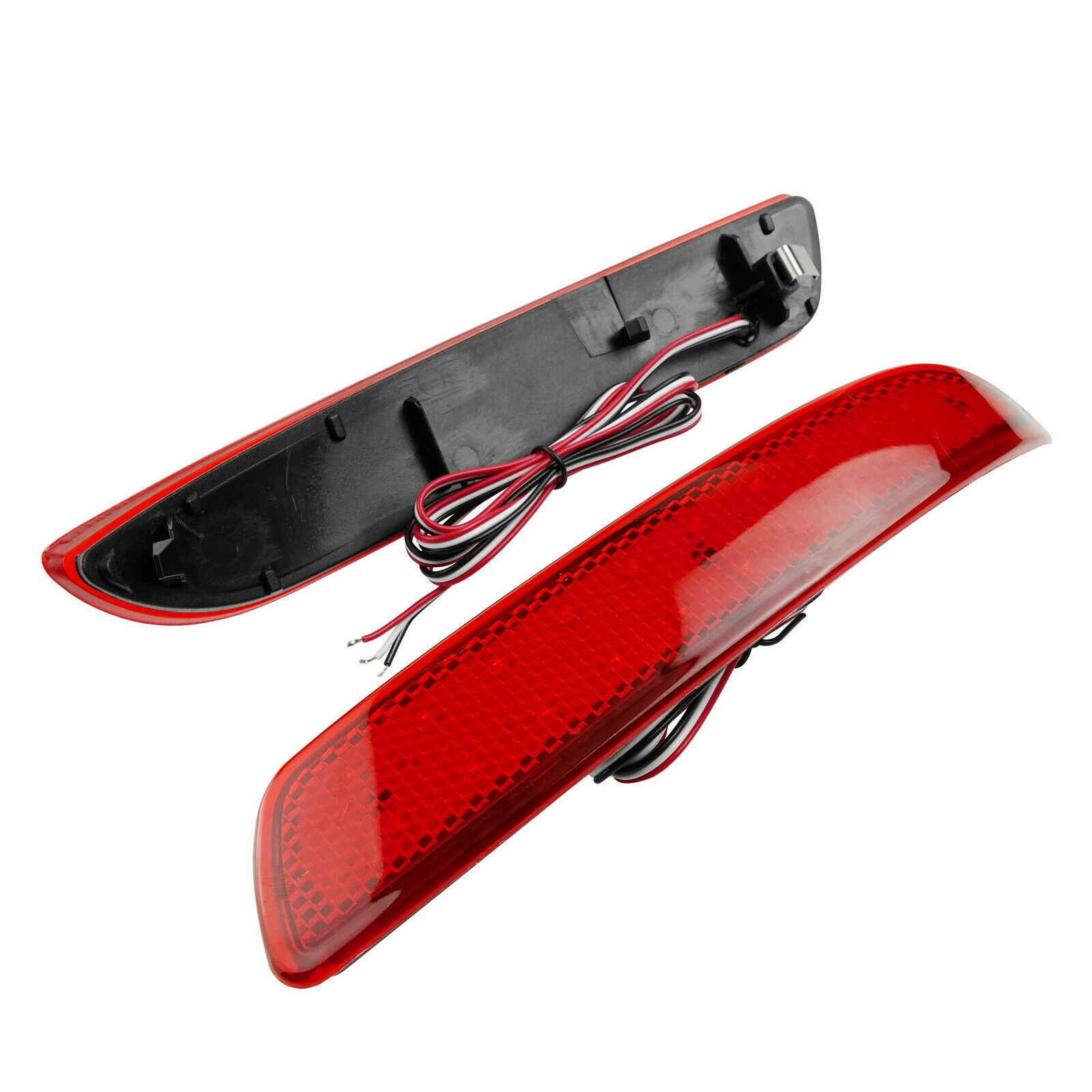 OYPFXMI 1 Pair Red LED Rear Bumper Reflector Tail Stop Brake Light for X5 X6 M E70 E71 2006-2013 16475610