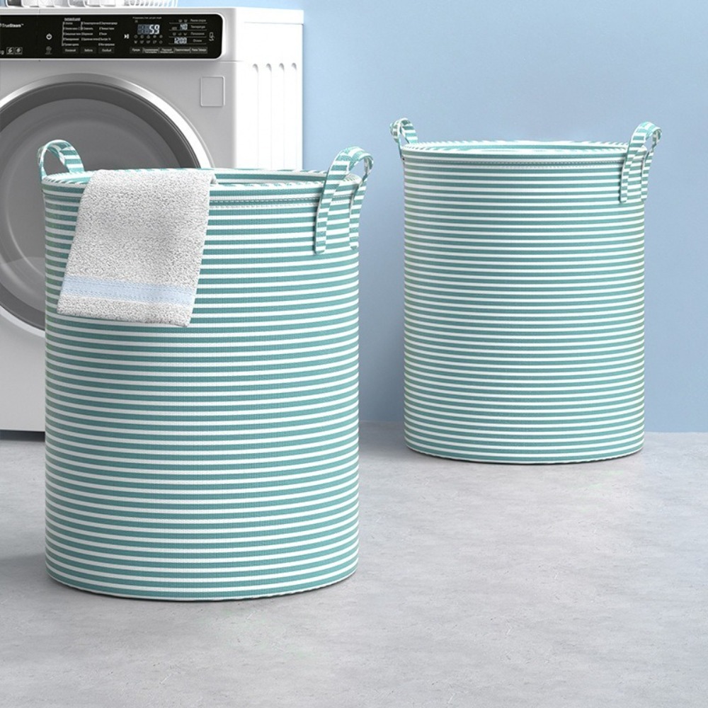 New Foldable Laundry Basket Cotton and Linen Large Capacity Storage Basket Household Sundries Dirty Clothes Storage Bag