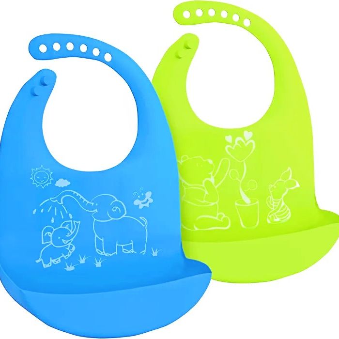 BPA-free Bibs For Toddlers, Waterproof Baby Bibs- Pack Of 2