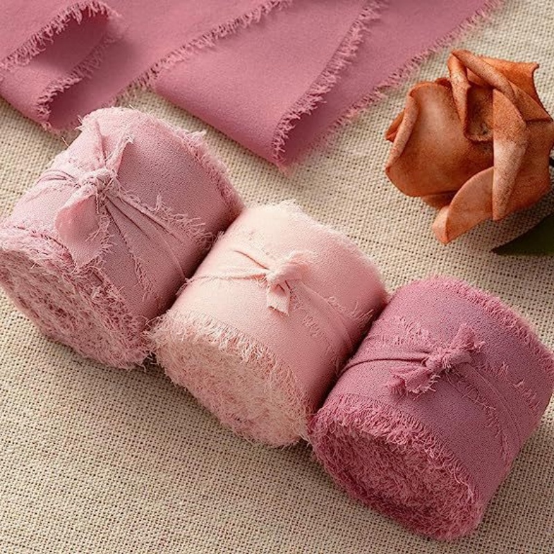 RHS Online 4cm x 5 Meters Raw Edge Ribbon Flower Packaging Floral Florist Gift Bouquet Wrapping Ribbon