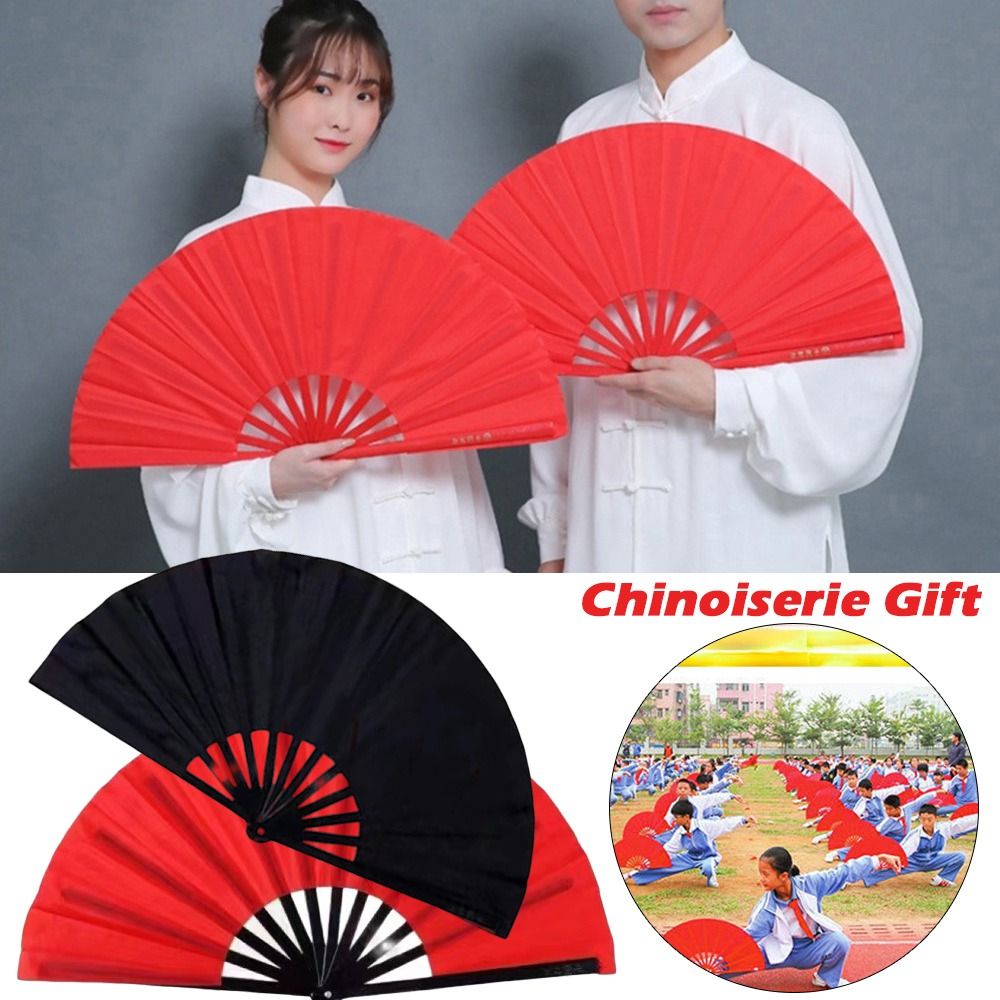 Dance Performance Hand Wedding Party Decor Chinese Tai Chi Yoga Fan Kung Fu Fan Folding Stage Fan Plastic Bone Fan