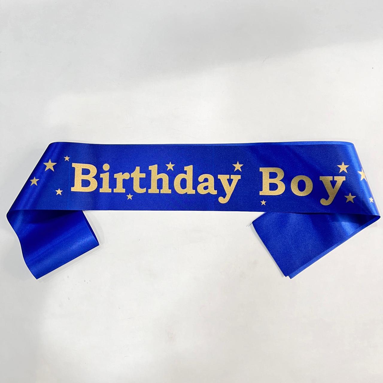 Wish Party Studio Dark Blue Birthday Boy Sash