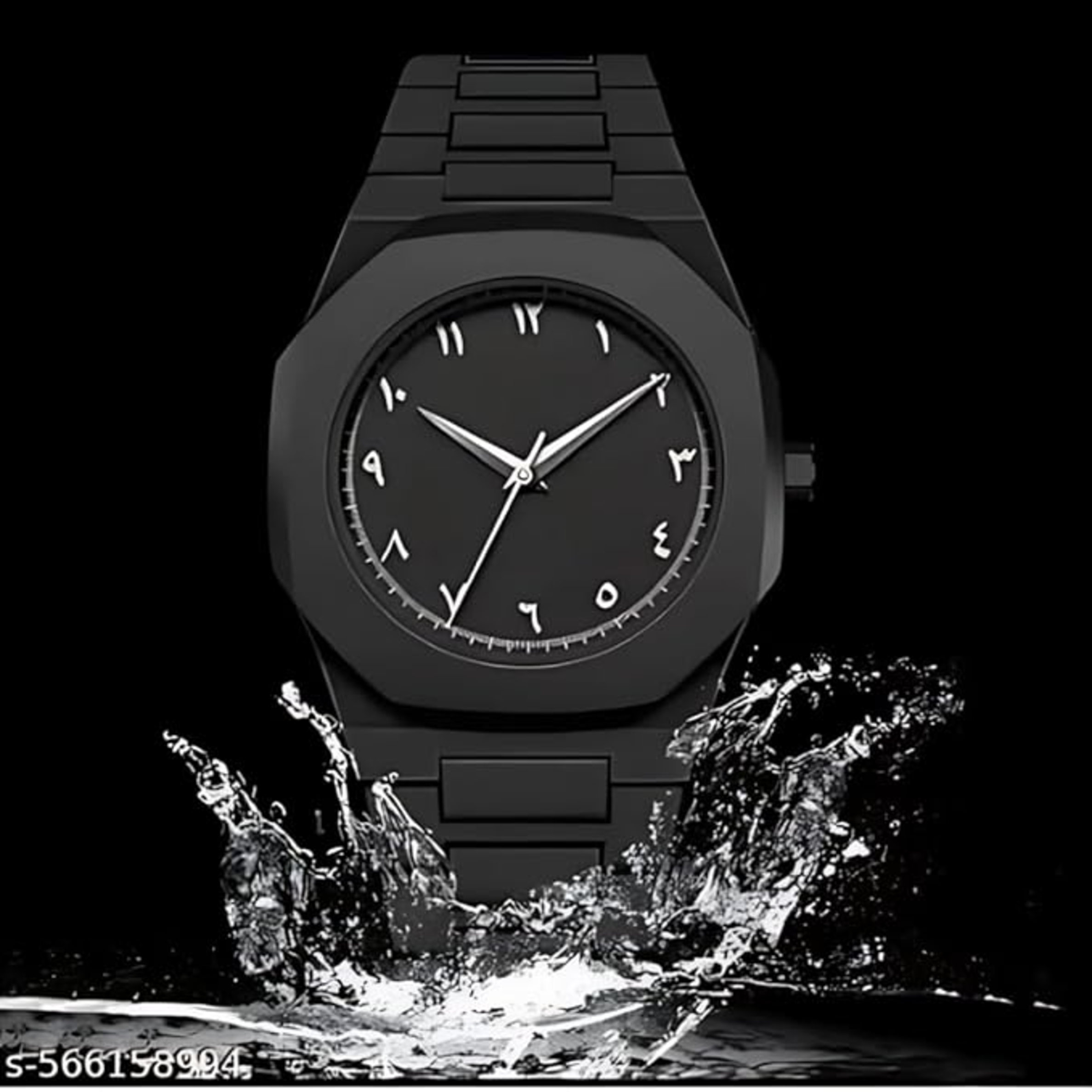 Minimalist Analog Watch, Matte Black Fabrick Band, Arabic Numerals Fabrick Band Watch for Man&Boys Casual Watch Ceramic Strap Watch for Men