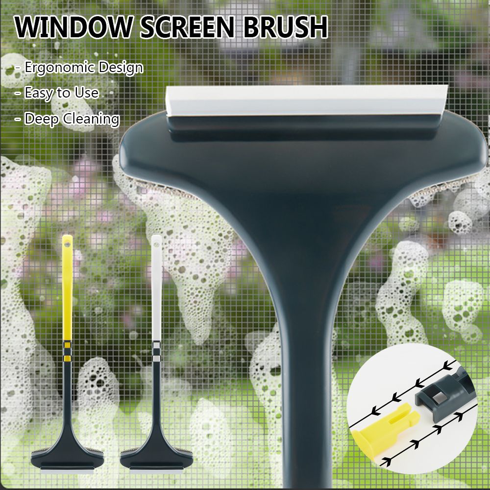 2 IN 1 Screen Window Cleaning Brush Portable Home Glass Cleaner Washing Dust Removal Free Disassembly Household Cleaning Tool