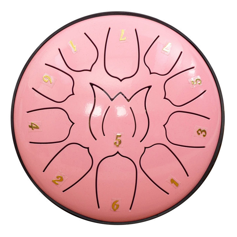 Pink 10-Inch 11-Tone Outdoor Rain Drum, Garden Rain Drum, Rain Chakra Drum, Ethereal Drum, Hand Drum