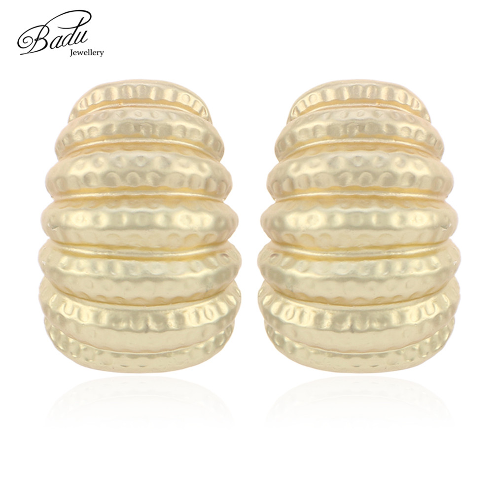 【Happy LifeStore】Badu Irregular Stud Earring Zinc Alloy Metal for Wo 2023 New Fashion Jewelry Gift for Girls