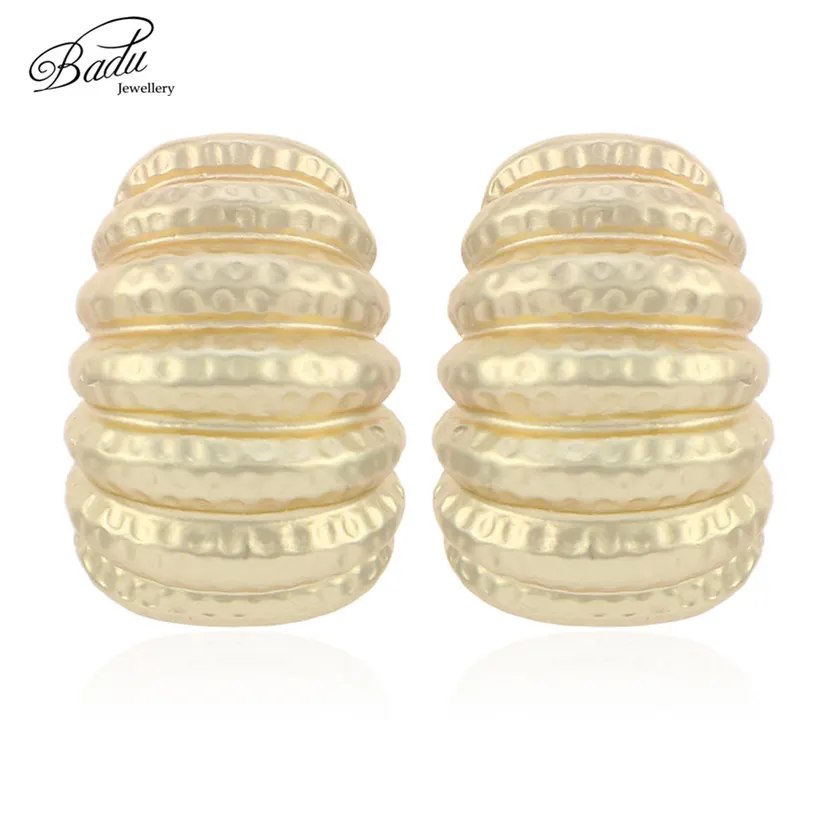 【Happy LifeStore】Badu Irregular Stud Earring Zinc Alloy Metal for Wo 2023 New Fashion Jewelry Gift for Girls