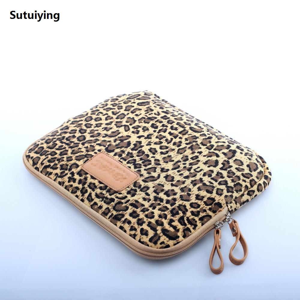 Sutuiying Fashionable class charm leopard print tebook inner bag iad/11/13/14 Profesional inch 15.6-inch computer bag for men and women