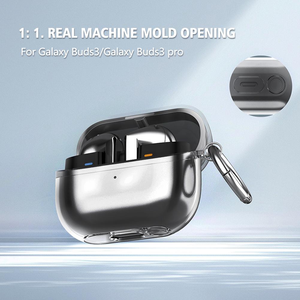 New Soft Silicone Case For Samsung Galaxy Buds 3 Pro Wireless Bluetooth Earphone Shockproof Protective Case With Switch Hook