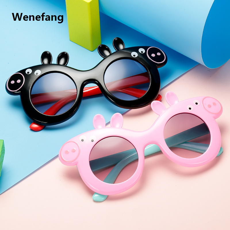 Wenefang Hot Selling [ New ] Children's Cartoon Sunglasses Boy Girl Baby Cute Princess UV-Proof Sunglasses Summer Sun-Shade Glasses Tide