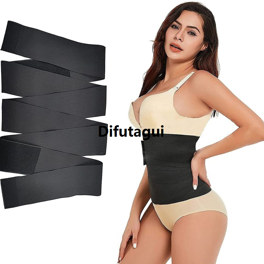Difutagui Exercise yoga body shaping elastic sweat burst belt wrap belly New style belt postpartum body shaping adjustable exercise belt