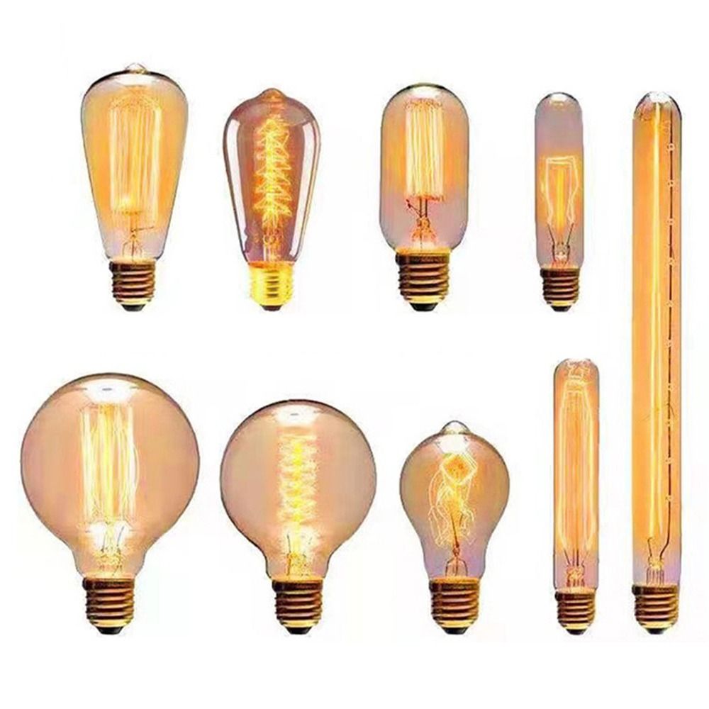 40W Bright Ball light Decoration Antique Incandescent Edison Lamp Filament Vintage Retro Bulb Glass