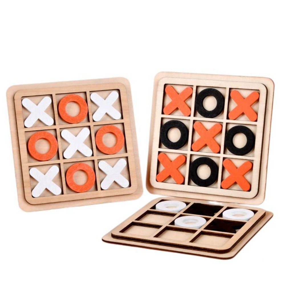 Birthday Gifts Funny 1set Intelligent Leisure Board Game Family Party Table Game Educational Brain Game Board Game XO Chess Game Interest Chess Board Game Tic Tac Toe Game Puzzle Table Game