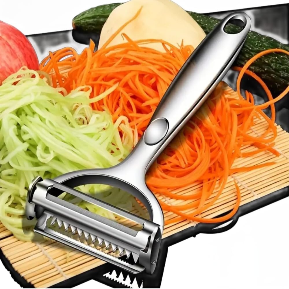 Multifunctional 2 in Vegetable and Fruit Peeler Stainless Steel Zinc Alloy Kitchen Planer Household Ergonomic Handle Vegetable Grater Tomatoes