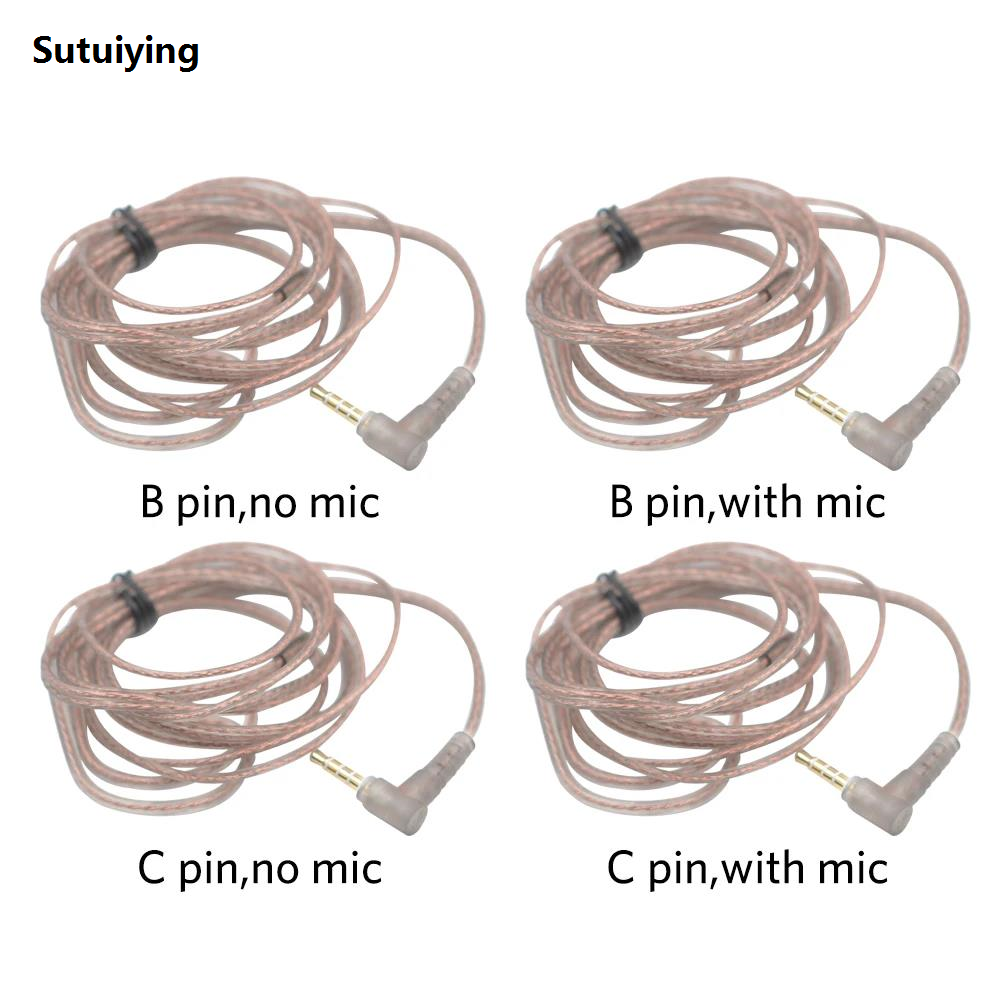 Original KZ CCA ZST ZSR ED12 ES3 ZS10 Headset Cord High-Purity Copper Twisted Earphone Cable for ZSN/ZSN PRO/ZS10 PRO 1-5pcs