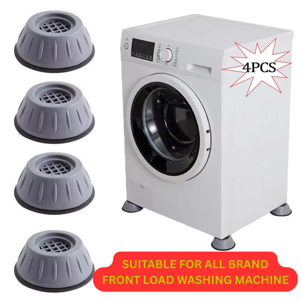 Best Quality Washing Machine Anti Vibration Pad Set (4 Pcs) | Shock Absorber & Noise Reduction Feet | Non-Slip Base Lifters | Heavy Duty Support for Washer, Dryer, Refrigerator & Furniture