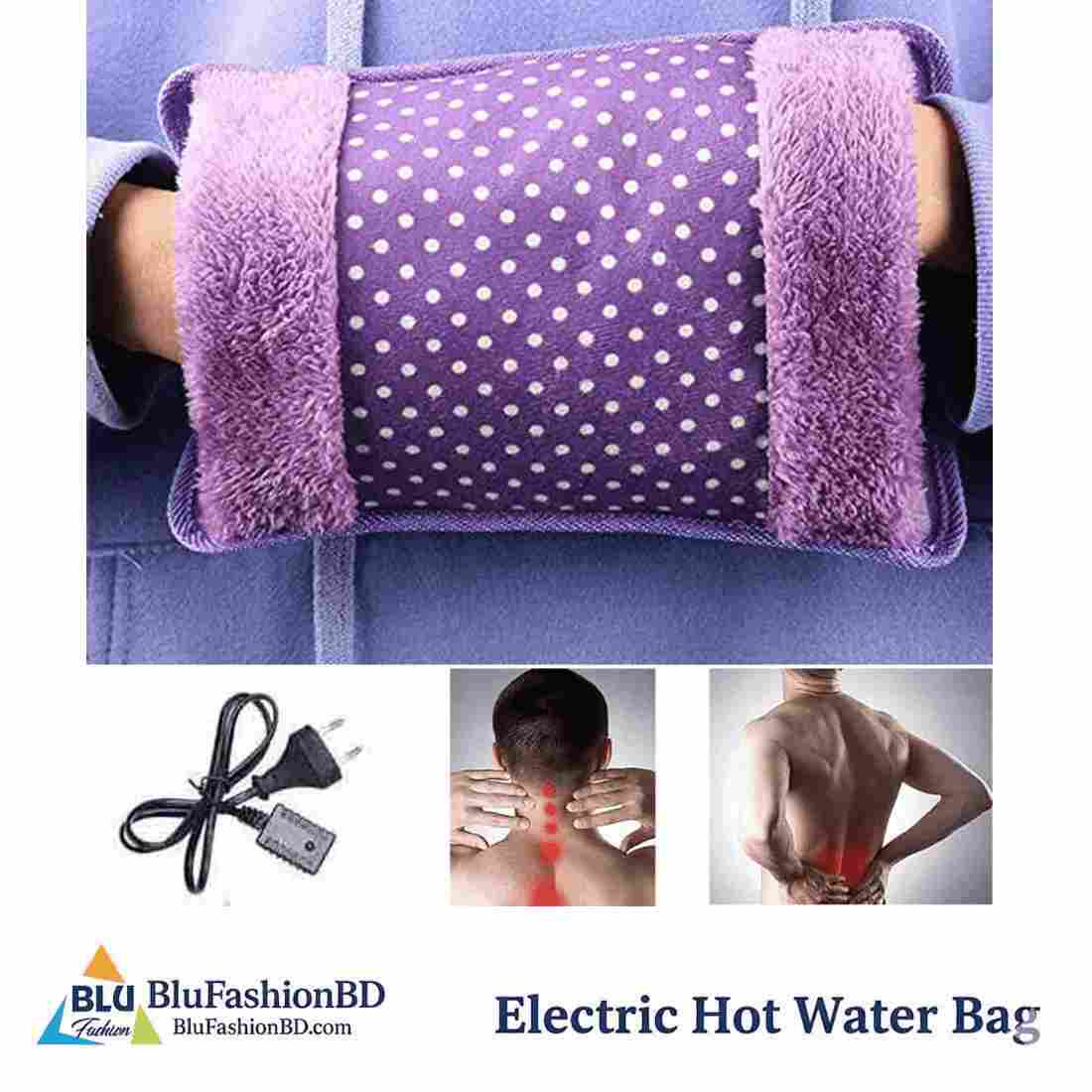 Electric Hot Water Bag |Hot Water Bag For Pain Relief Electric Hot Pack Heat Pad Electric Heating Pad For Menstrual/Back Pain Men & Women With Charging Cord