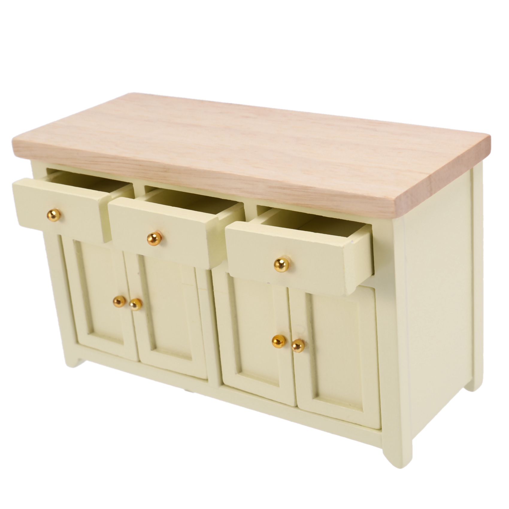 1:12 Furniture Miniature Kitchen Sideboard Living Room Cabinet Closet Shelf 3 Drawer 2 Door Console Table A