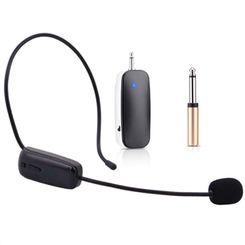 5X New 2 in 1 Handheld UHF Wireless Microphone Professional -Wear Mic Volume Amplifier for Speech Teaching