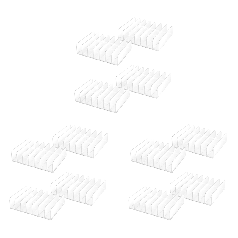 24 Pcs Clear Acrylic CD Holder with Tackable CD DVD Display Rack CD Storage Rack Organizer Stand CD Tray Holds