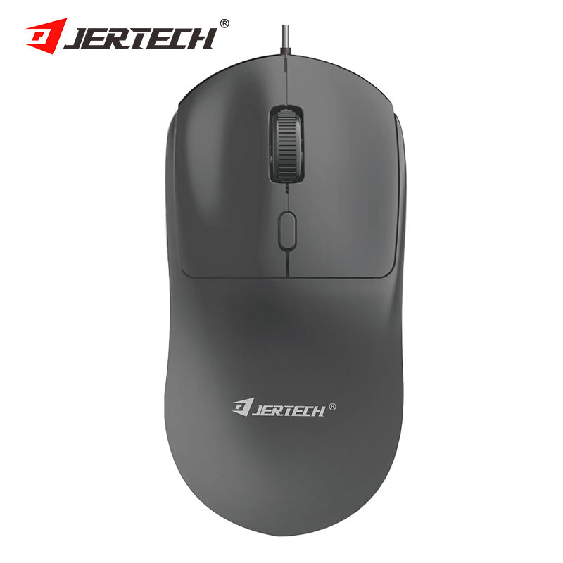 JERTECH M120 Wired Mouse for Computer and Laptop, USB Corded Mouse, Right or Left Hand Use - Black