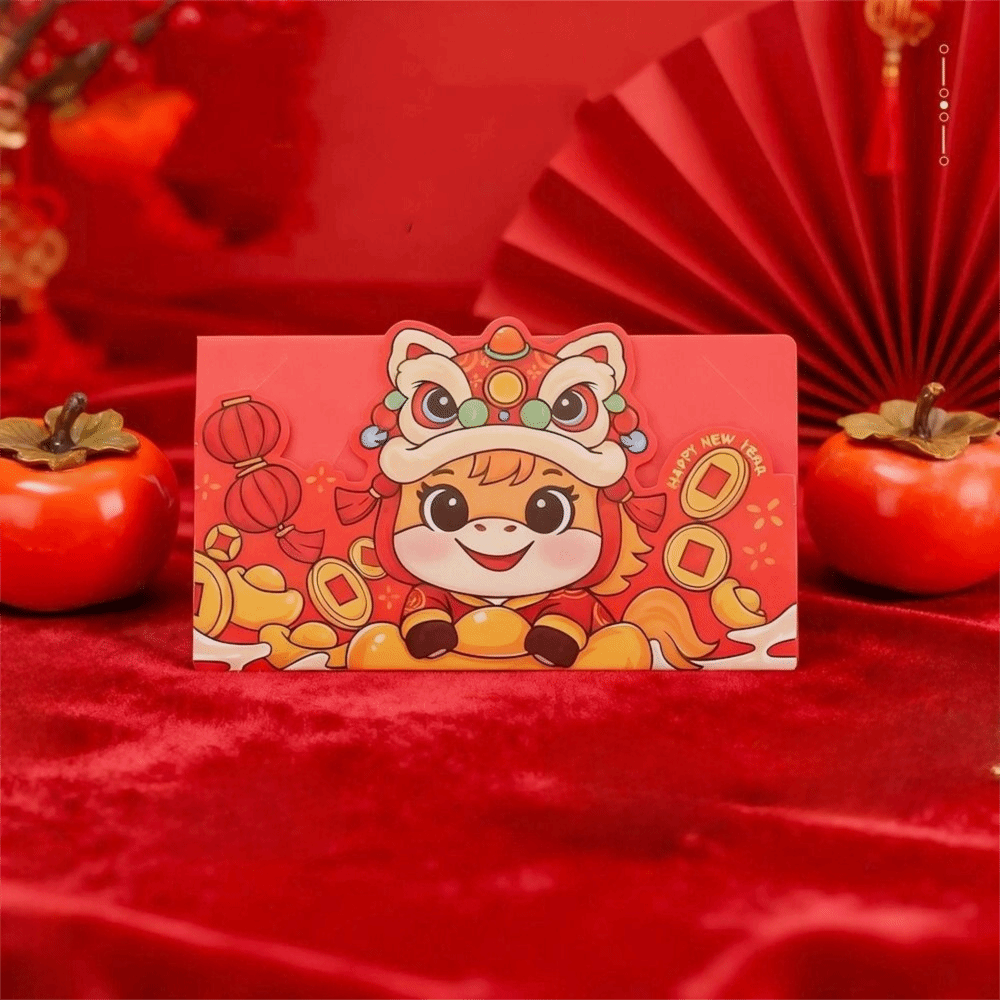 Money Bag Folding Red Envelopes Paper Traditional Money Envelopes Chinese Style Cash Envelopes Spring Festival