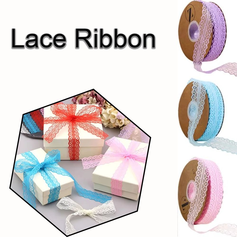 New Vintage Pattern 3cm Lace Ribbon Crafts Bow Wide Ribbons DIY Gift Wrap Handmade Rose Making Tool Lace Satin Ribbons Wedding Party Decoration