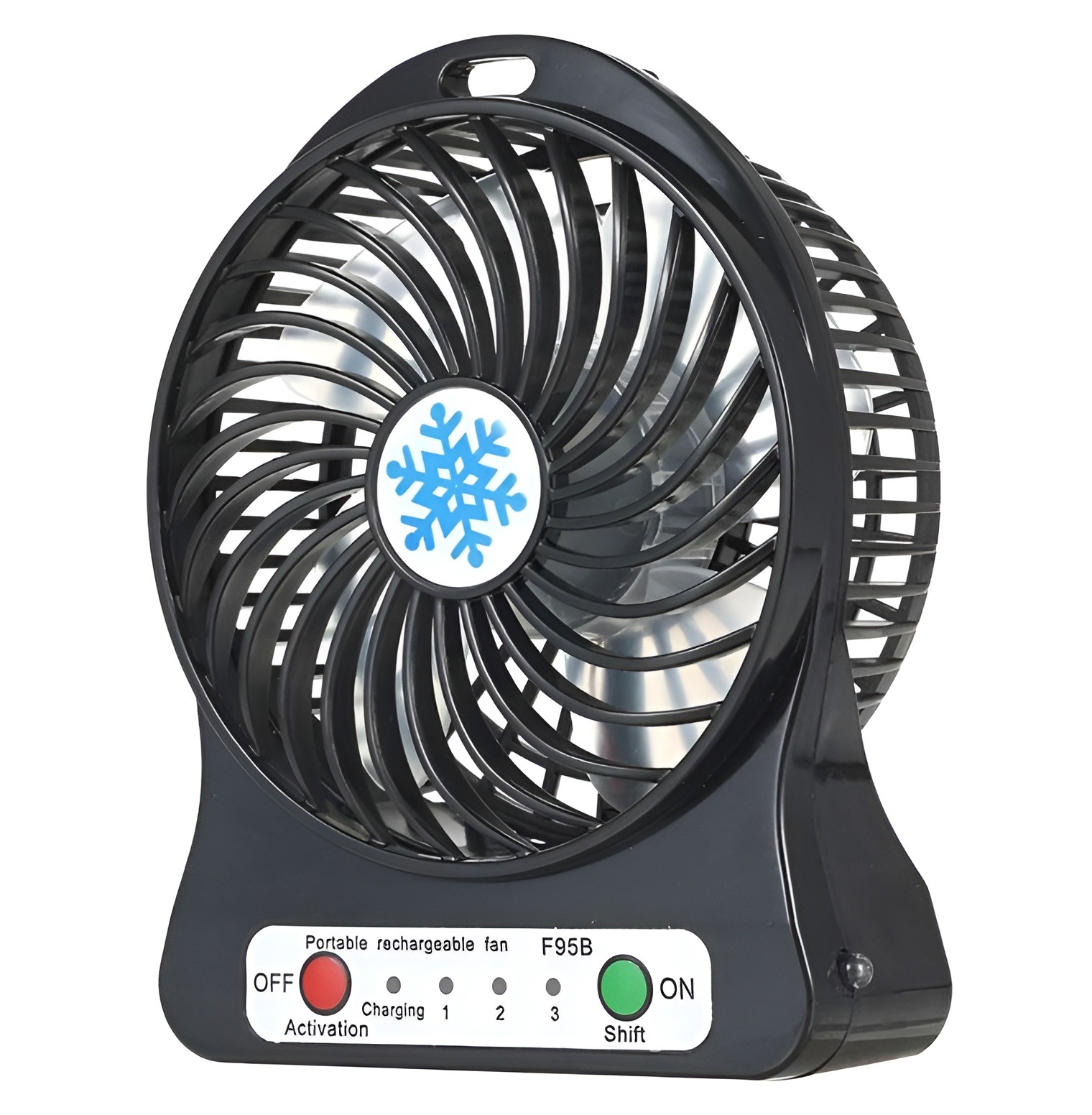 Mini Portable Fan Rechargeable Air Cooler 3 Modes Speed LED Lighting Function Desktop Fan